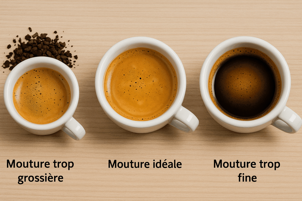 Comparatif moutures & résultat en tasse