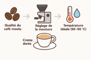 Grain de café réglage machine 