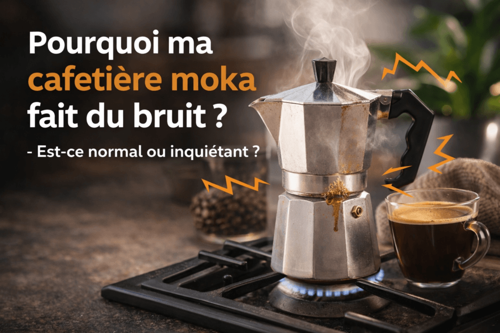 cafetière moka qui fait du bruit sur plaque vapeur fuite café problème moka bruit explication