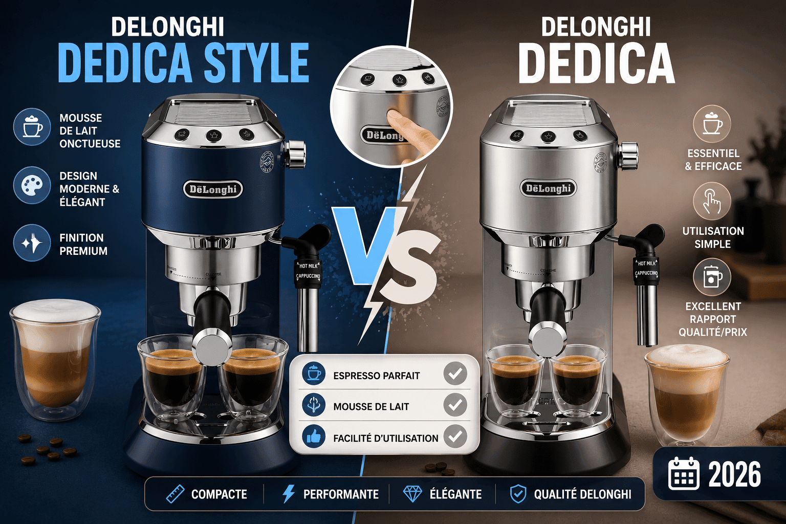 Delonghi Dedica vs Dedica Style : quelles différences en 2026 ?